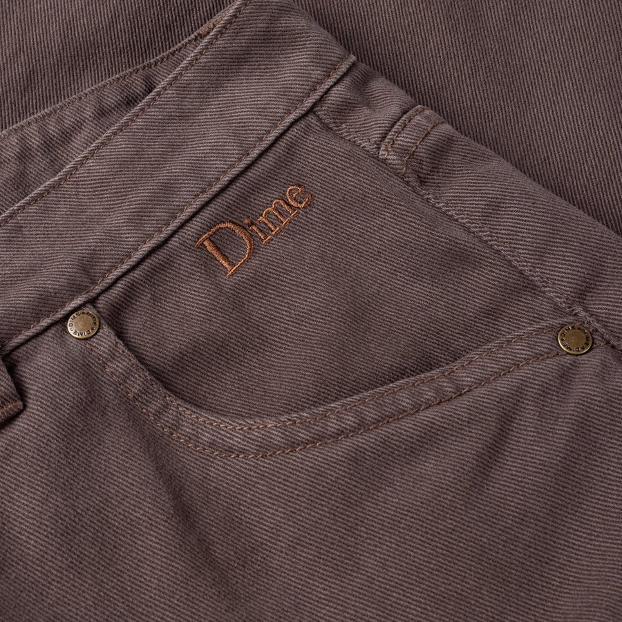 Dime Classic Baggy Denim Pants in Brown Washed - Goodnews Skateshop