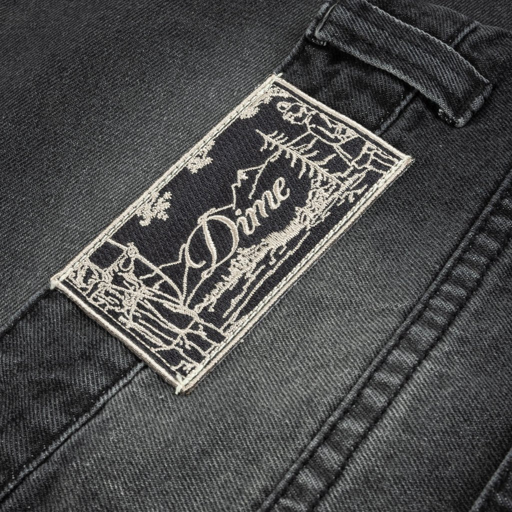 Dime Classic Baggy Denim Pants in Sandblasted Black - Goodnews Skateshop