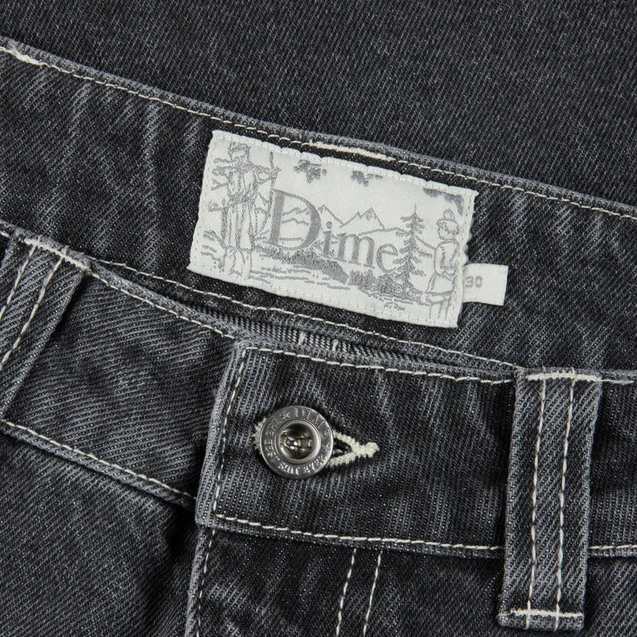 Dime Classic Denim Shorts in Faded Black - Goodnews Skateshop