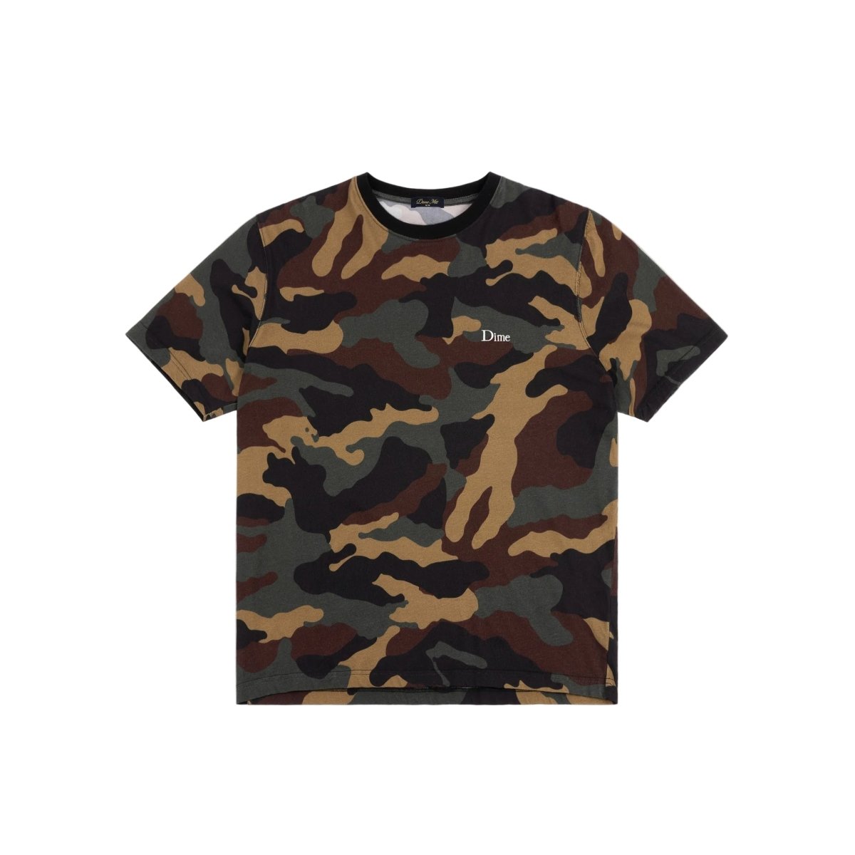 Dime Classic Logo T-Shirt in Dark Camo - Goodnews Skateshop