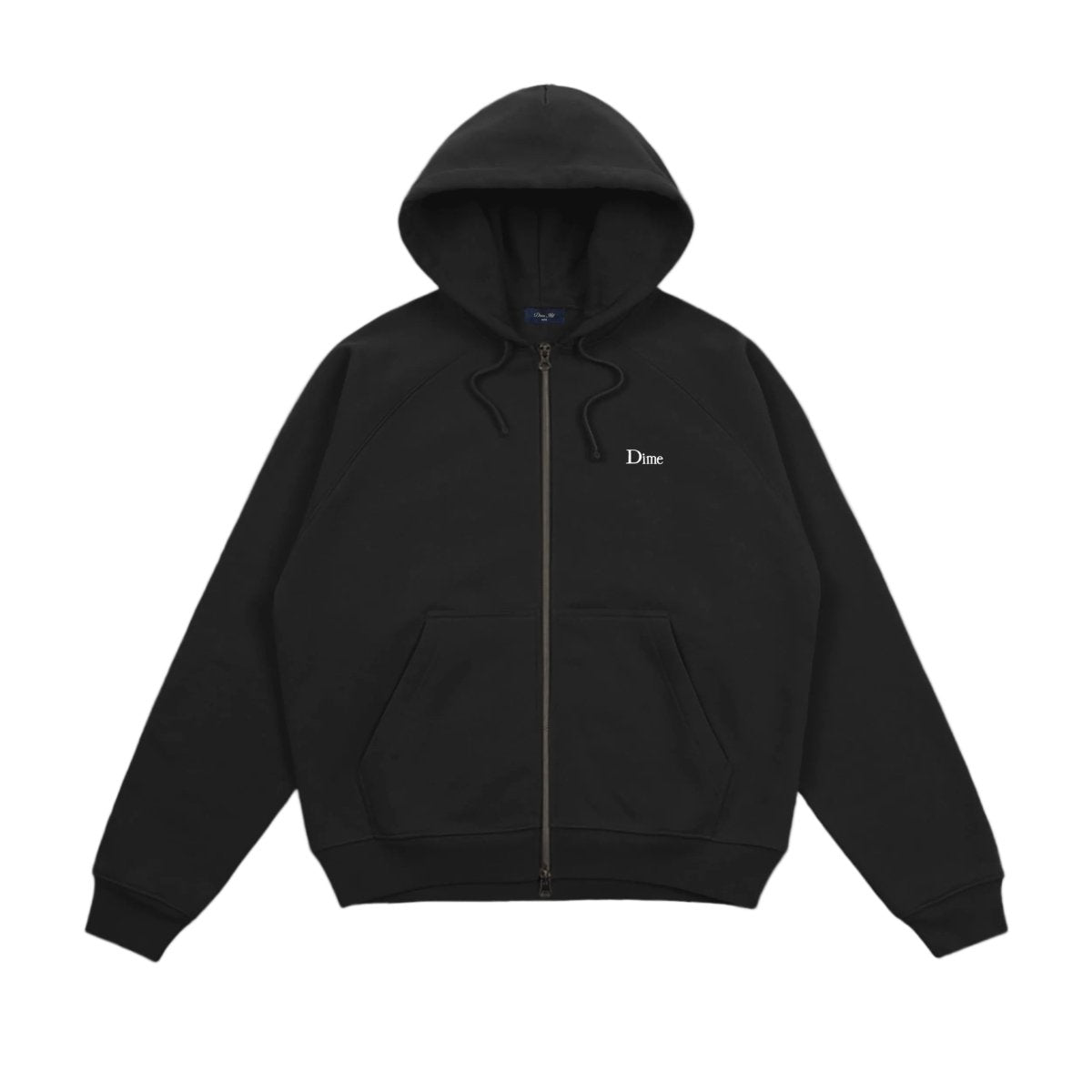 Dime Classic Logo Zip Hoodie in Pirate Black - Goodnews Skateshop