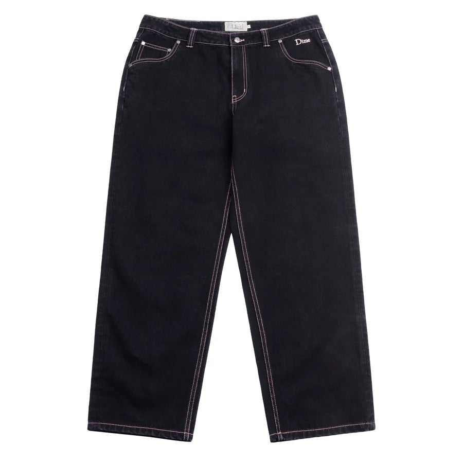 Dime Classic Relaxed Denim Pants in Black/Contrast Stitch - Goodnews Skateshop