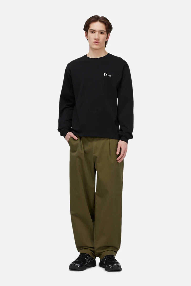 Dime Classic Small Logo LS T-Shirt in Black - Goodnews Skateshop