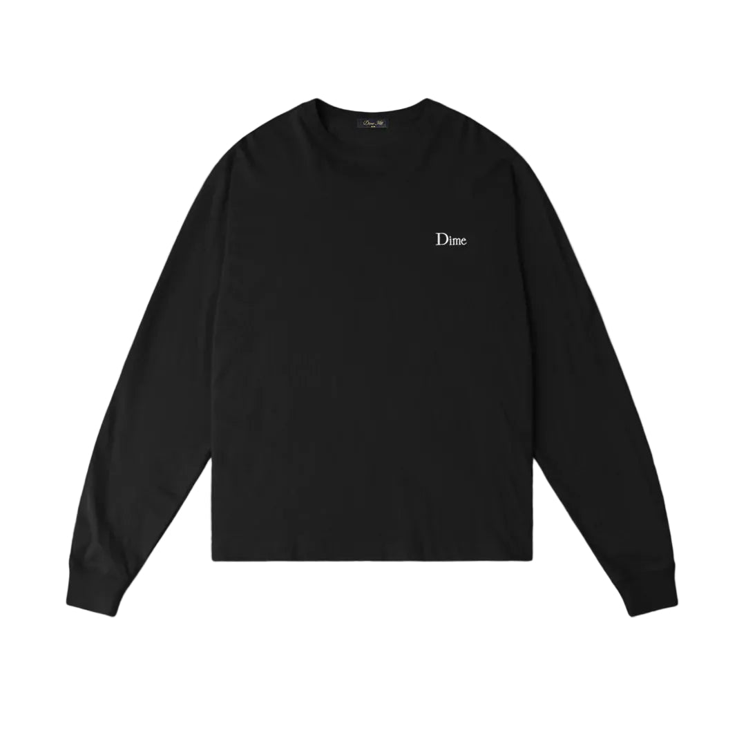 Dime Classic Small Logo LS T-Shirt in Black - Goodnews Skateshop