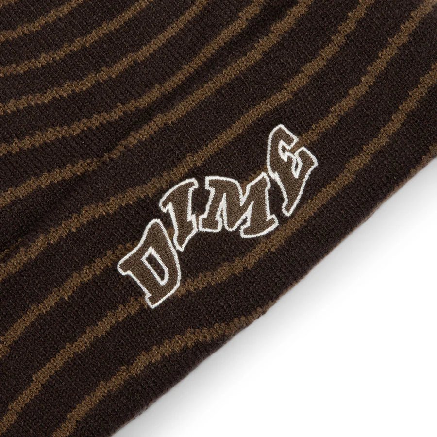 Dime College Wave Cuff Beanie in Brown - Goodnews Skateshop