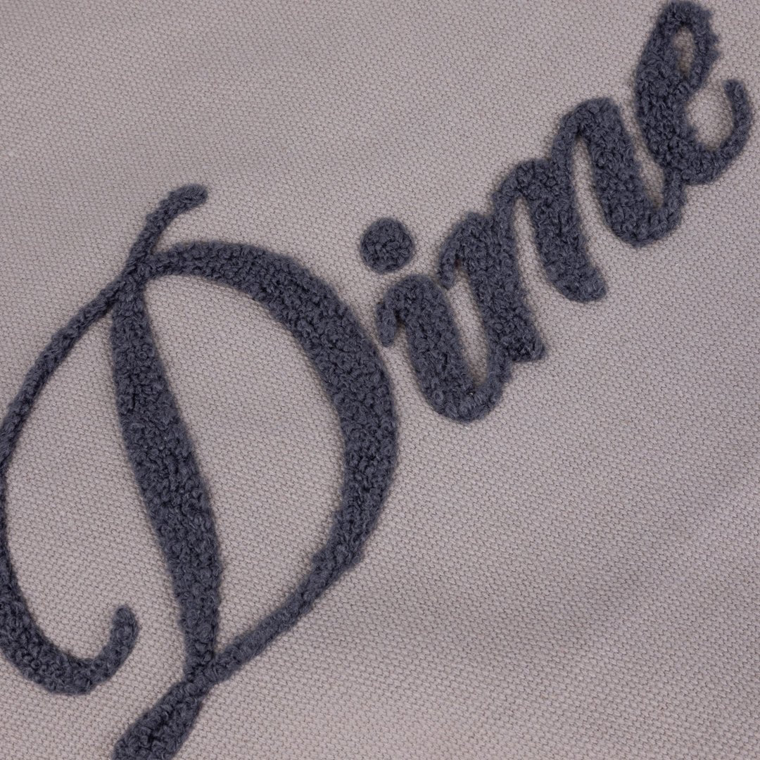 Dime Cursive Chenille Tote Bag in Concrete - Goodnews Skateshop