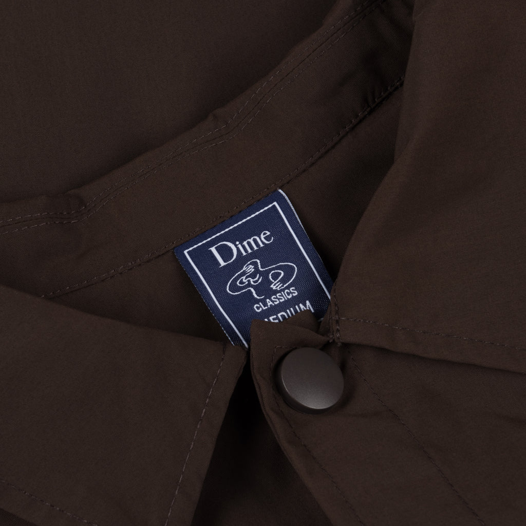 Dime Cursive Coach Jacket in Espresso - Goodnews Skateshop