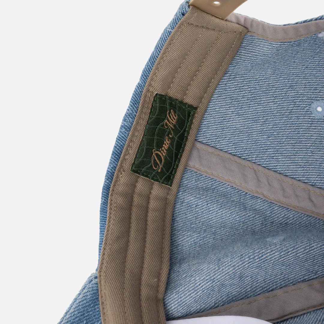 Dime Cursive Denim Worker Cap in Blue Washed - Goodnews Skateshop
