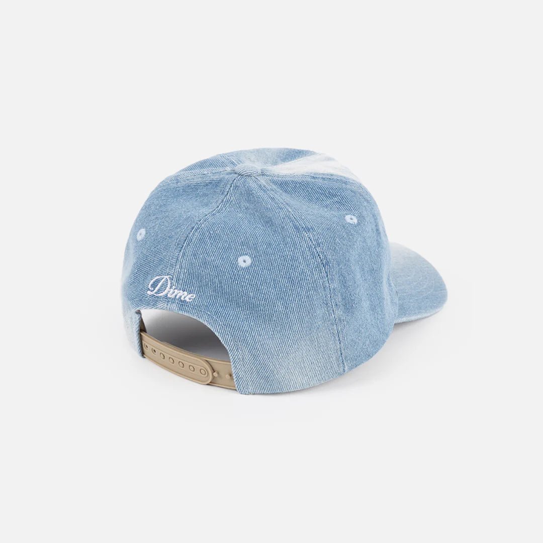 Dime Cursive Denim Worker Cap in Blue Washed - Goodnews Skateshop