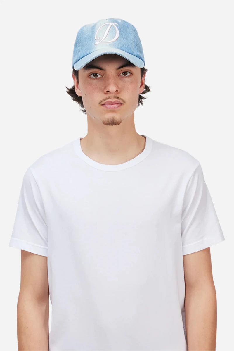 Dime Cursive Denim Worker Cap in Blue Washed - Goodnews Skateshop