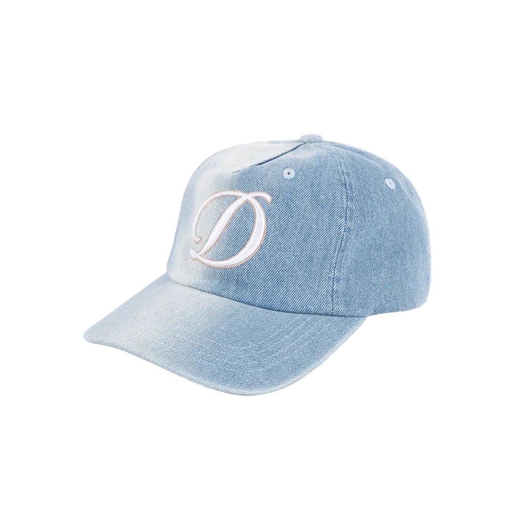 Dime Cursive Denim Worker Cap in Blue Washed - Goodnews Skateshop