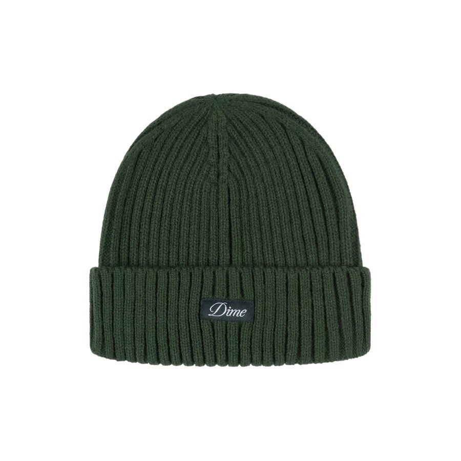 Dime Cursive Fold Beanie in Forest - Goodnews Skateshop