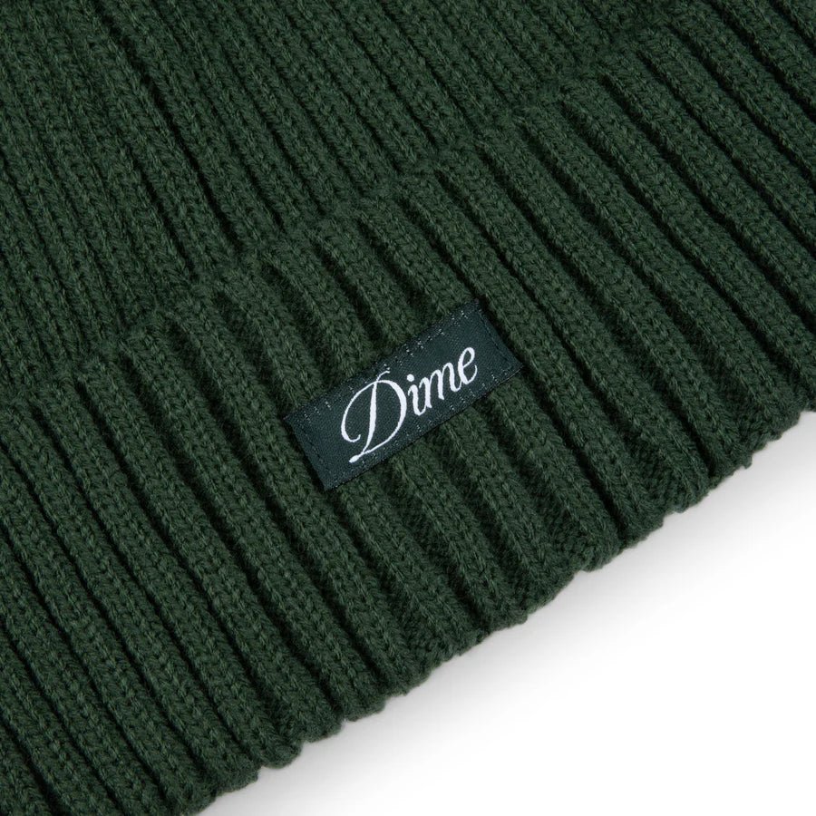 Dime Cursive Fold Beanie in Forest - Goodnews Skateshop