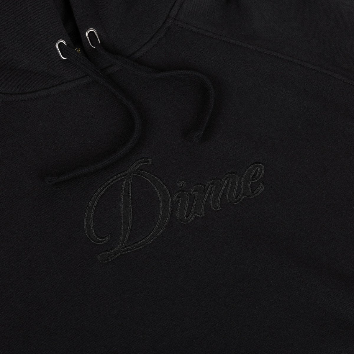 Dime Cursive Hoodie in Black - Goodnews Skateshop