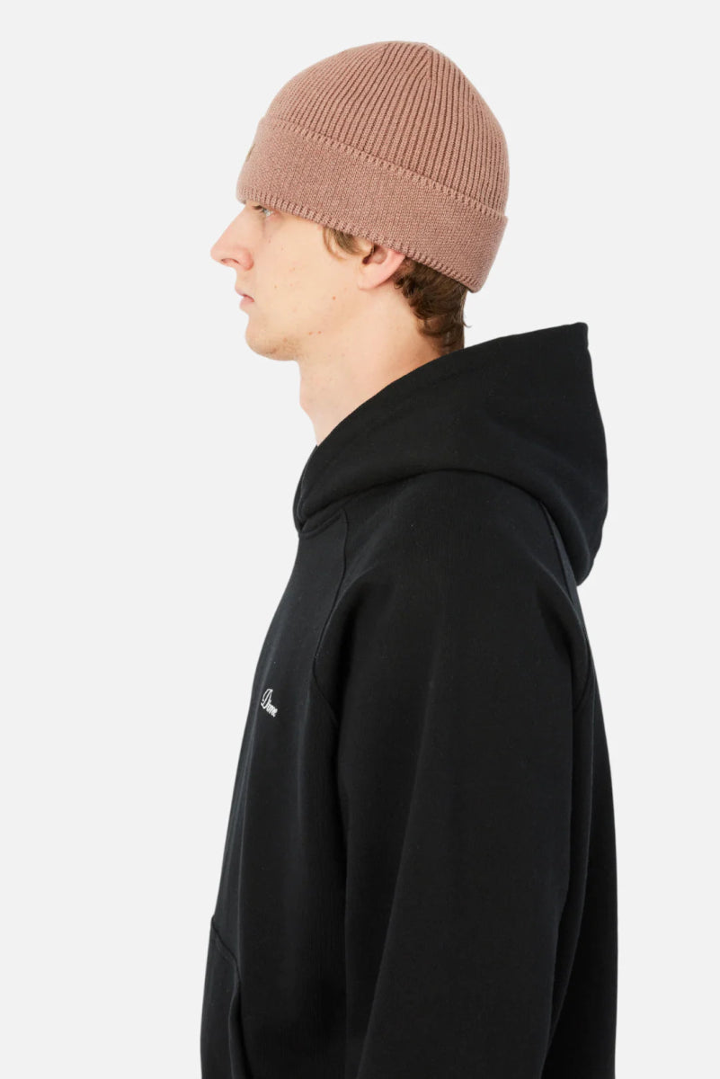 Dime Cursive Rib Beanie in Camel - Goodnews Skateshop