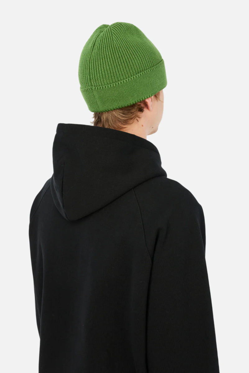 Dime Cursive Rib Beanie in Khaki Green - Goodnews Skateshop