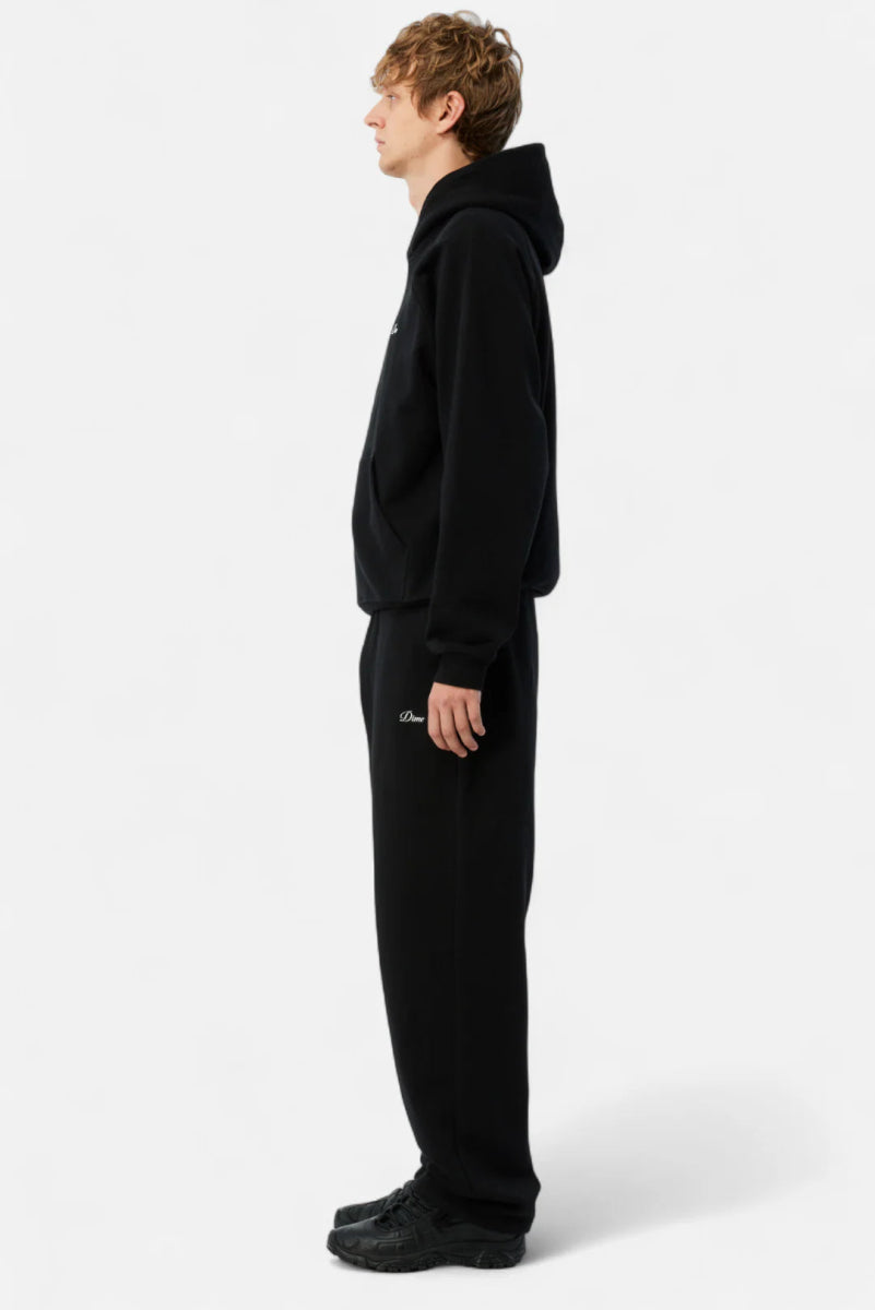 Dime Cursive Small Logo Sweatpants in Black - Goodnews Skateshop