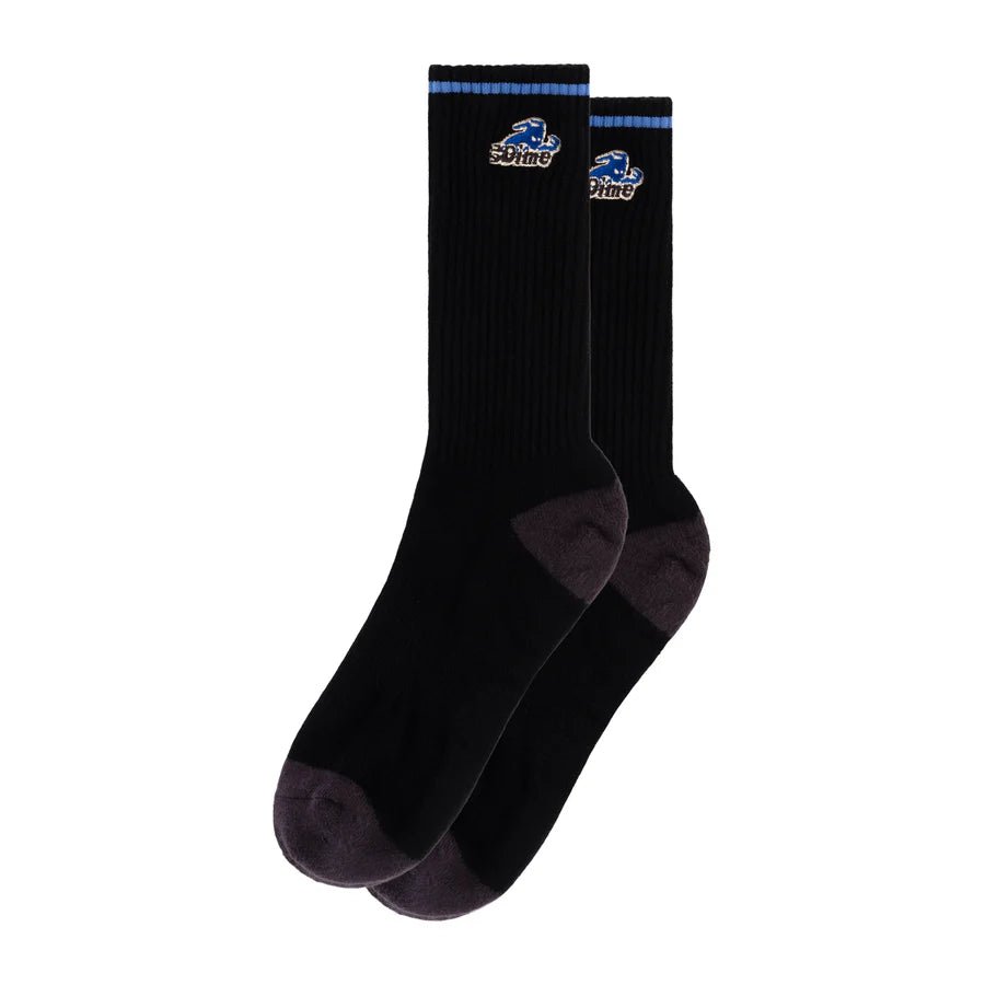 Dime Final Long Socks in Black - Goodnews Skateshop