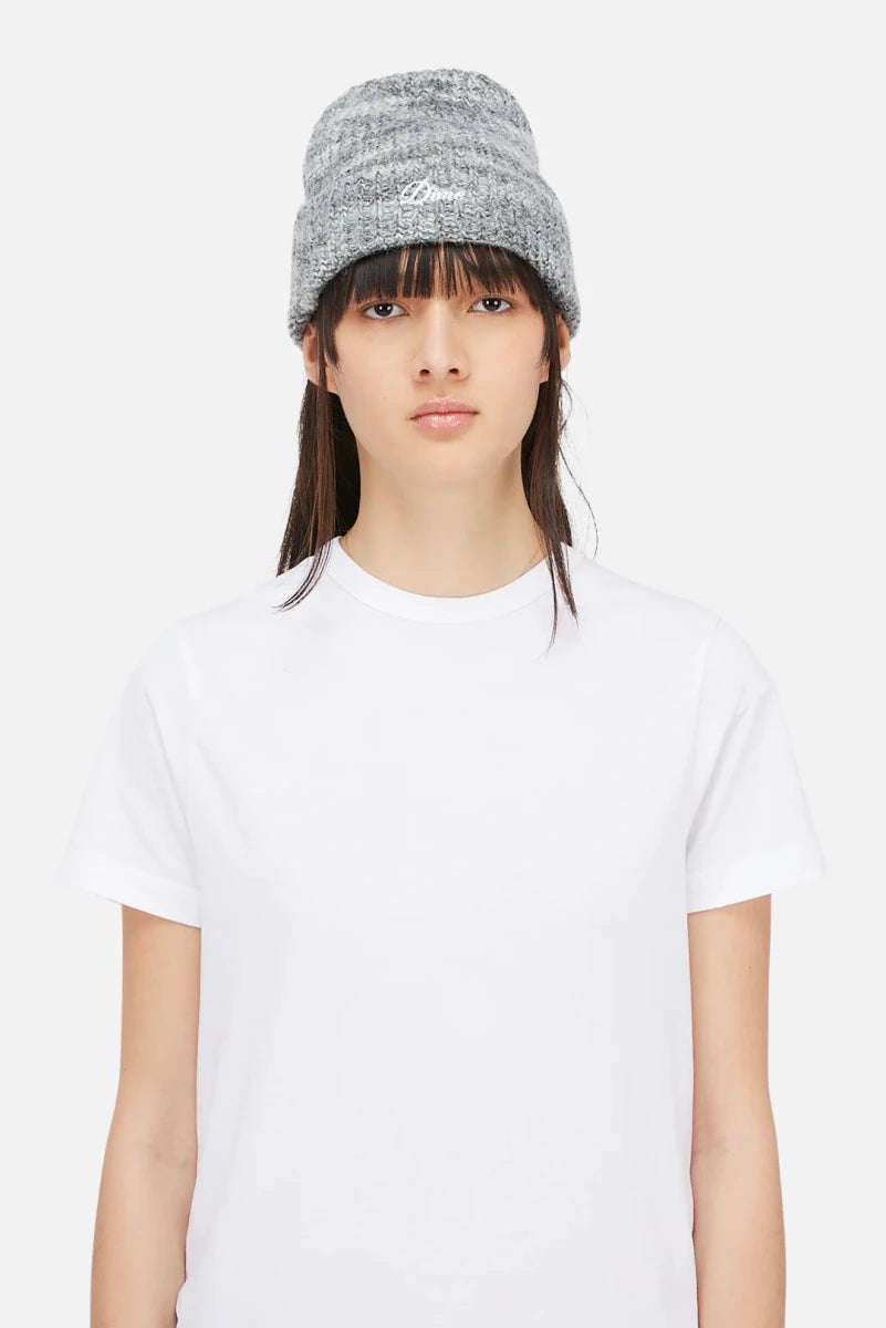 Dime Fuzzy Fold Beanie in Charcoal Multi - Goodnews Skateshop