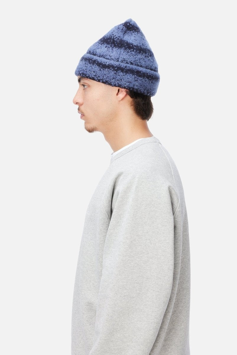 Dime Mohair Striped Beanie in Blue - Goodnews Skateshop