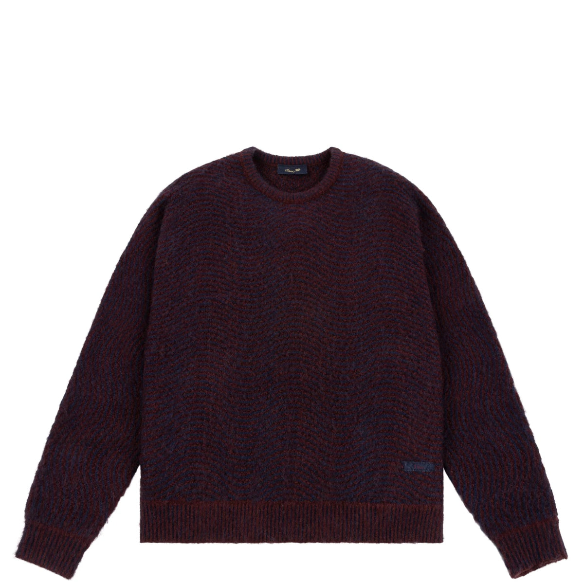 Dime Mohair Wave Knit Cardigan in Burgundy - Goodnews Skateshop