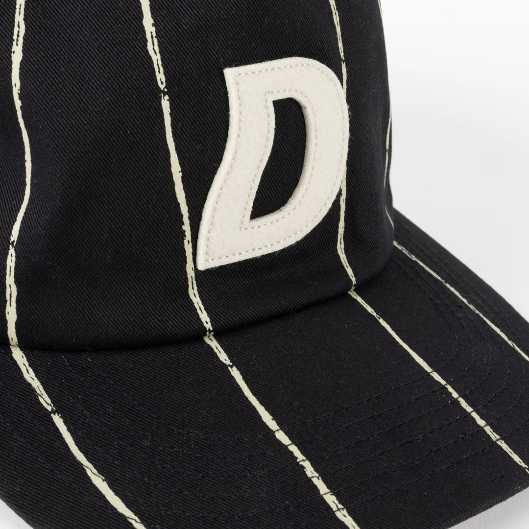 Dime Pinstriped Worker Cap in Black - Goodnews Skateshop