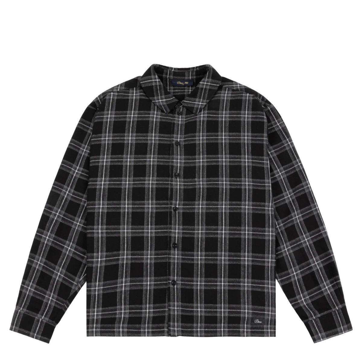 Dime Plaid Flannel Shirt in Black - Goodnews Skateshop