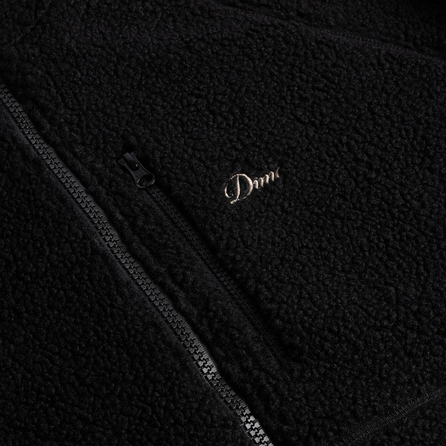 Dime Polar Fleece Sherpa Zip in Black - Goodnews Skateshop