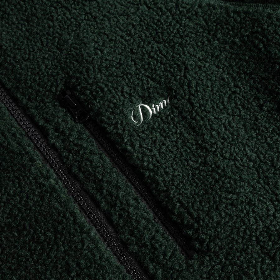 Dime Polar Fleece Sherpa Zip in Forest - Goodnews Skateshop