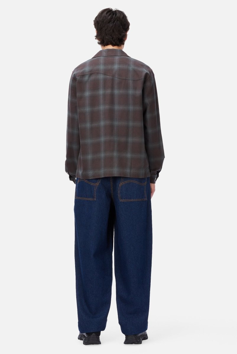 Dime Premium Flannel Shirt in Bordeaux - Goodnews Skateshop