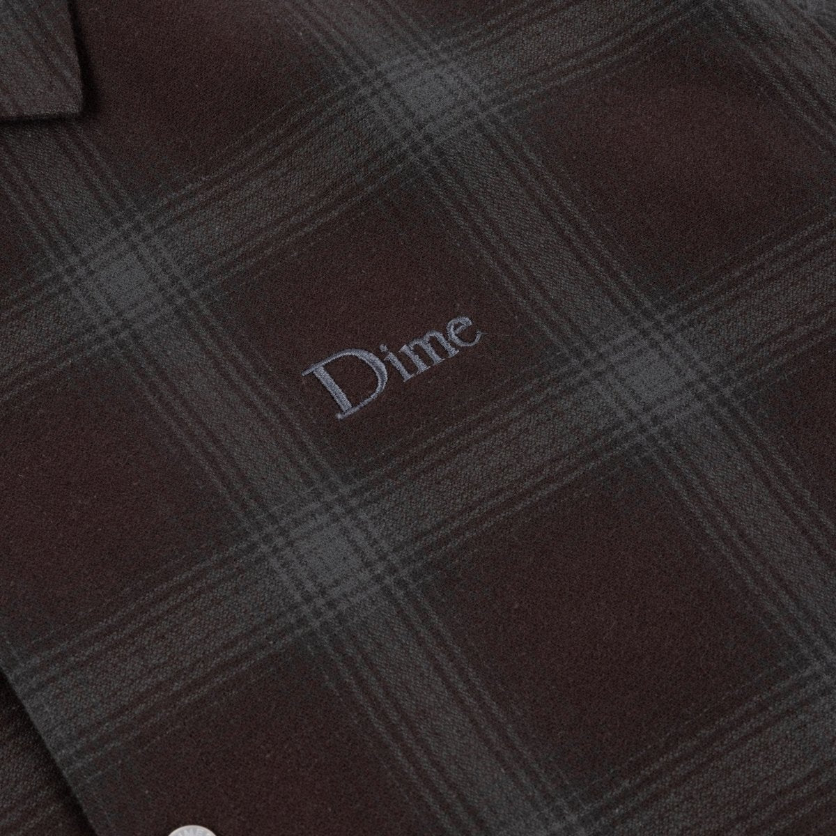 Dime Premium Flannel Shirt in Bordeaux - Goodnews Skateshop