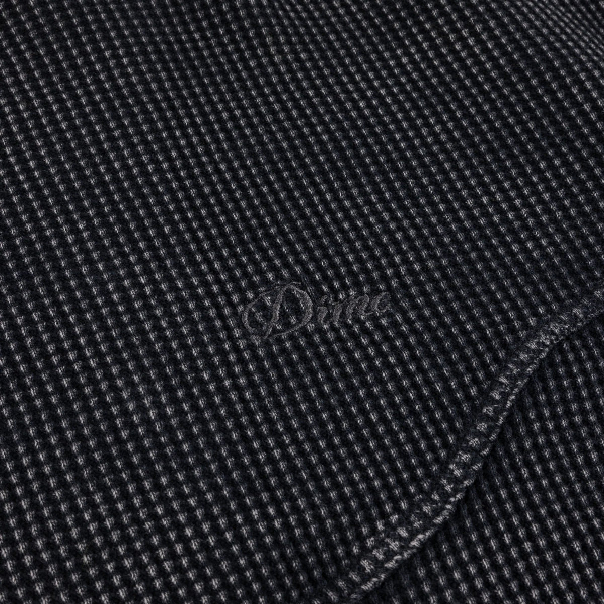 Dime Premium Waffle Zip Hoodie in Faded Black - Goodnews Skateshop