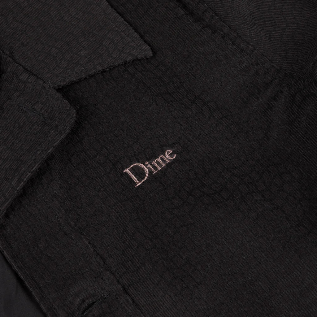 Dime Printed Cord Jacket in Black - Goodnews Skateshop