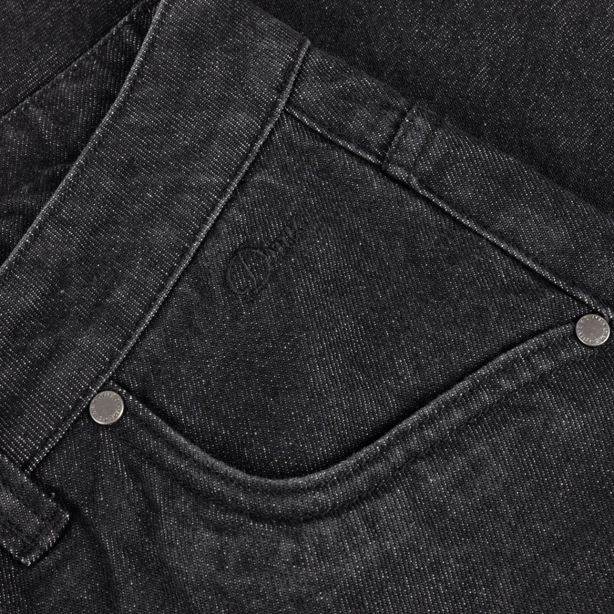 Dime Relaxed Denim Pants in Black Washed - Goodnews Skateshop
