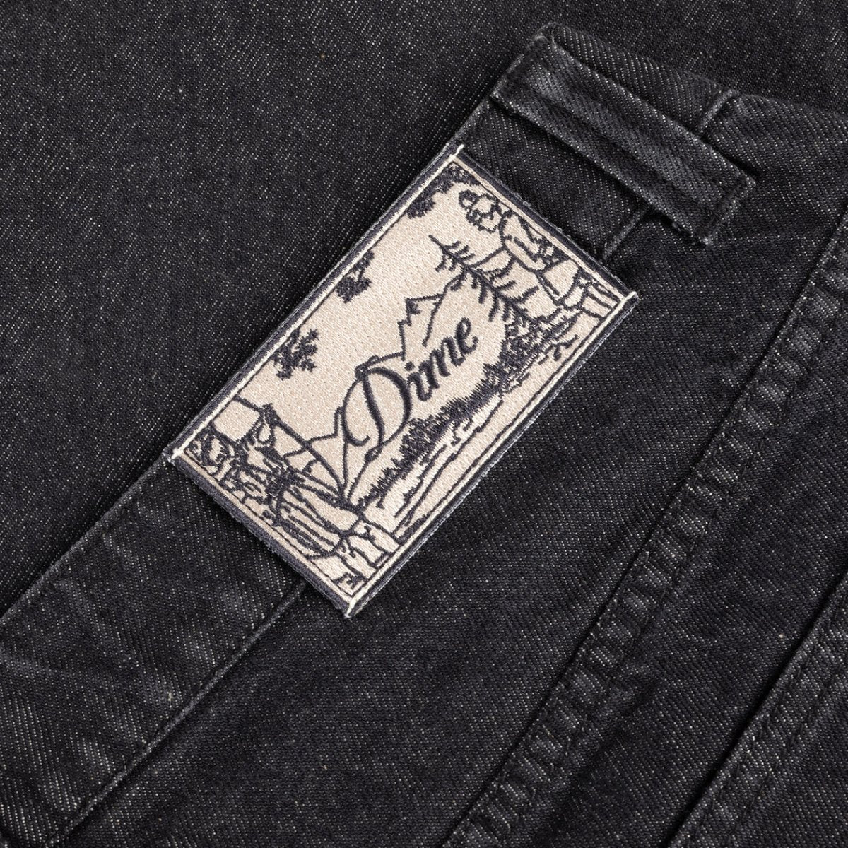 Dime Relaxed Denim Pants in Black Washed - Goodnews Skateshop