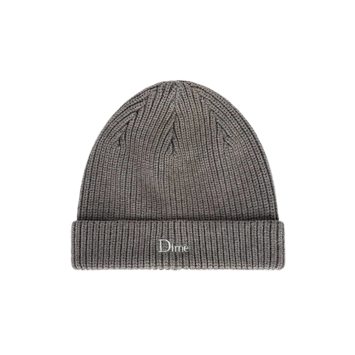 Dime Rib Fold Beanie in Dark Grey - Goodnews Skateshop