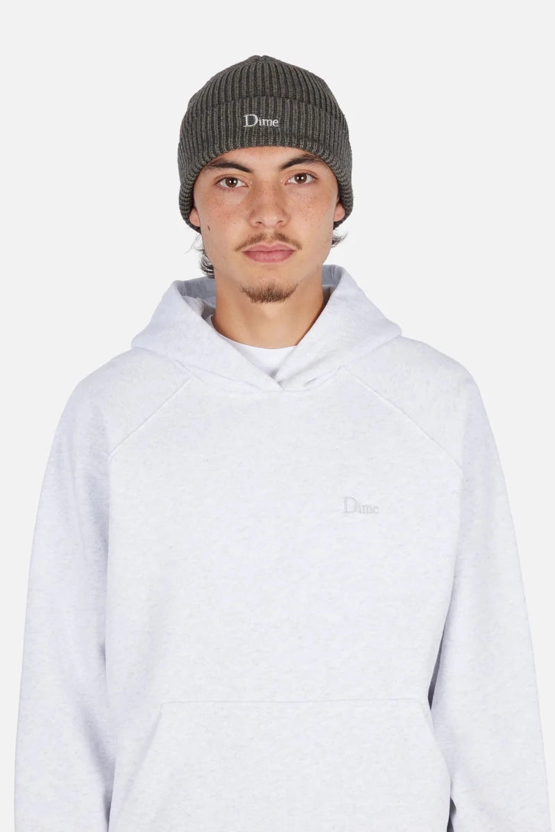 Dime Rib Fold Beanie in Dark Grey - Goodnews Skateshop