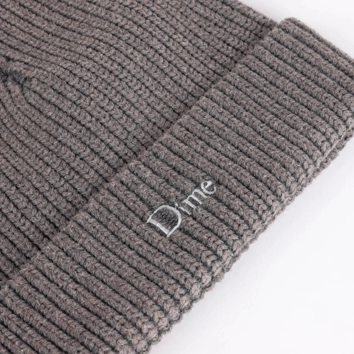 Dime Rib Fold Beanie in Dark Grey - Goodnews Skateshop