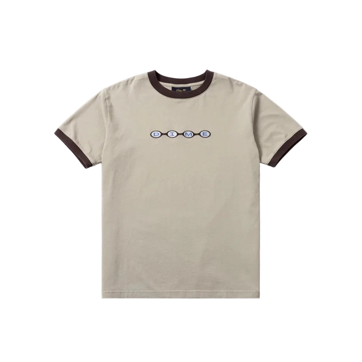 Dime Space Ringer T-Shirt in Sage - Goodnews Skateshop