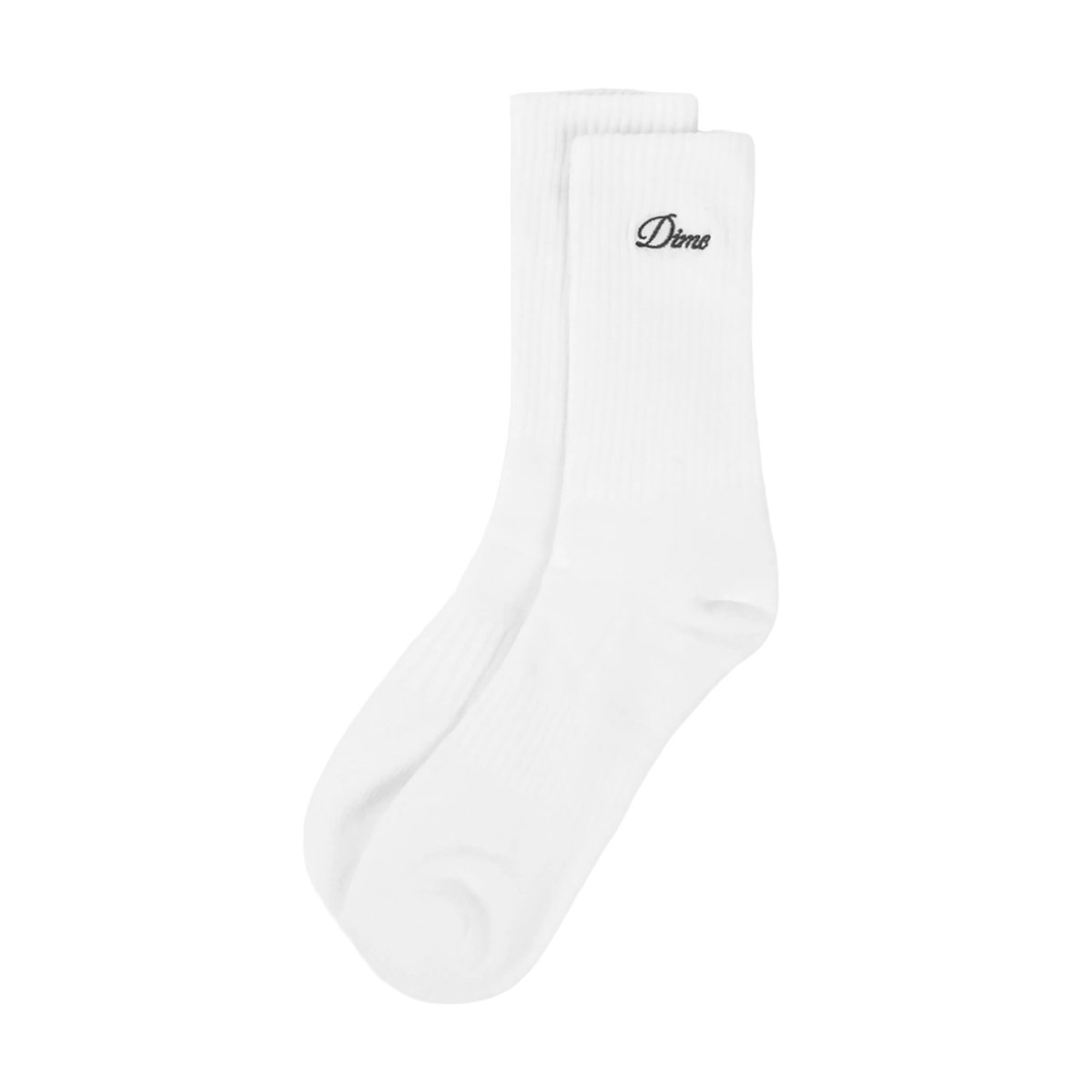 Dime Two Pack Long Socks in White - Goodnews Skateshop