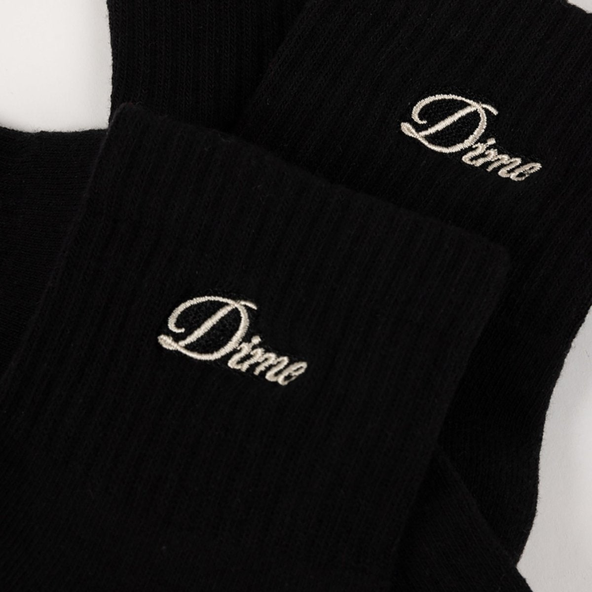 Dime Two Pack Short Socks in Black - Goodnews Skateshop