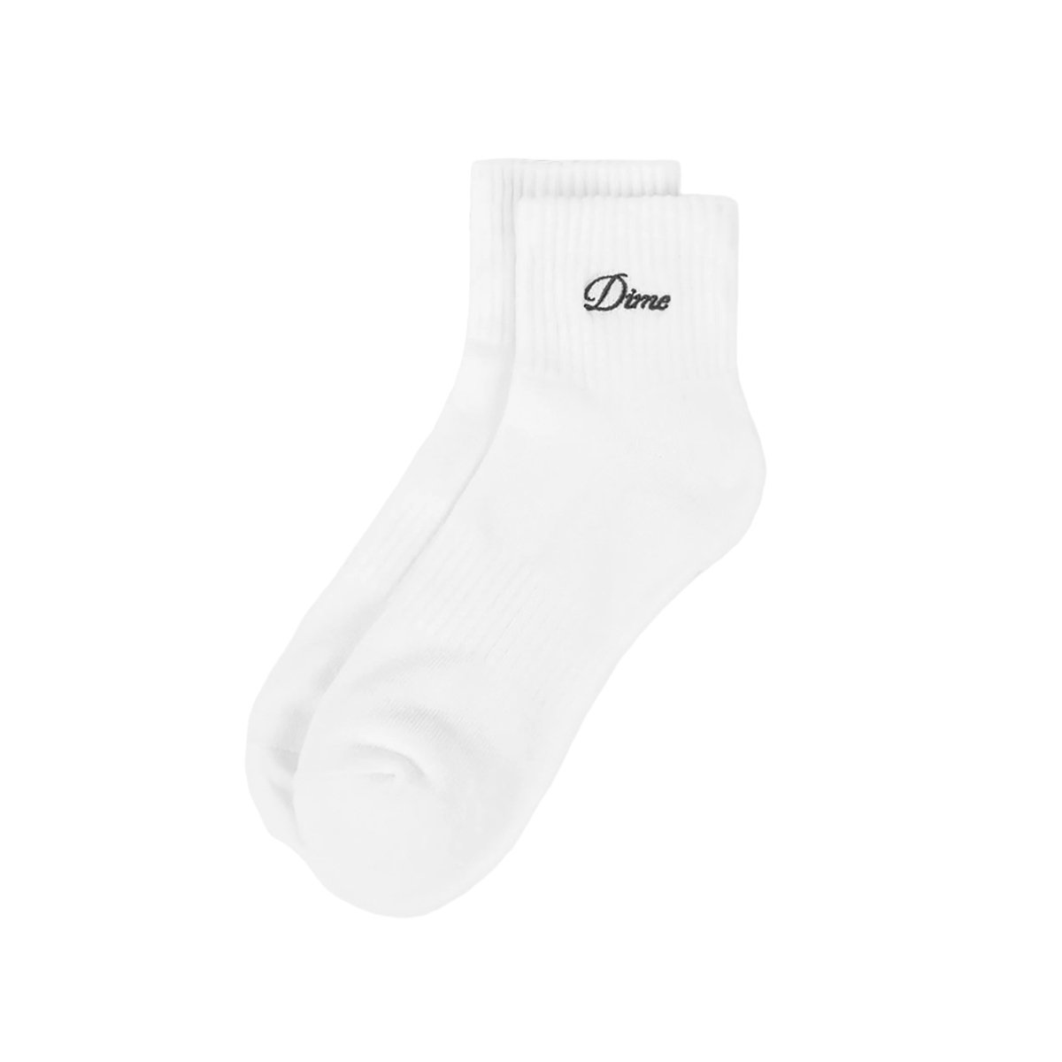 Dime Two Pack Short Socks in White - Goodnews Skateshop
