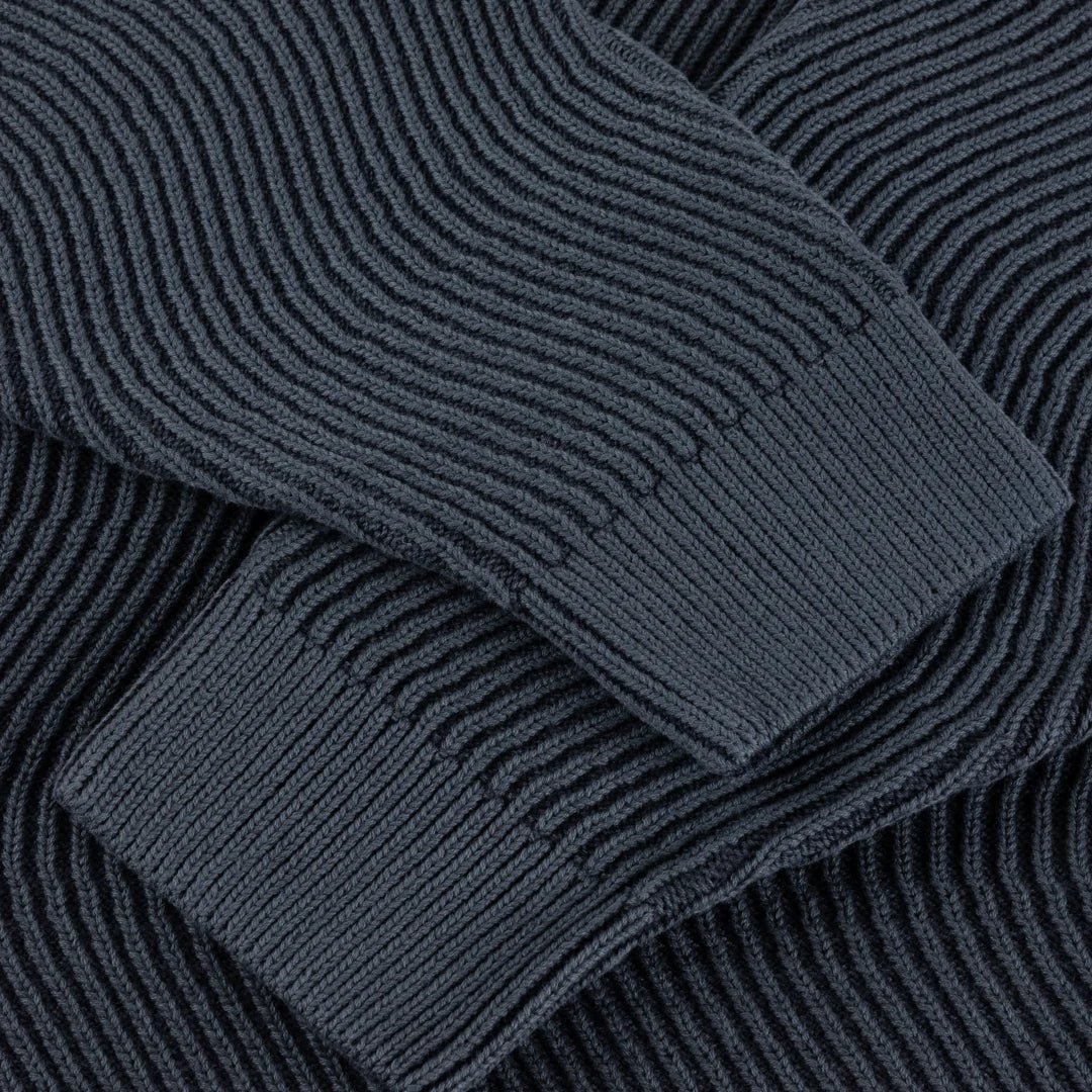 Dime Wave Knit Sweater in Navy - Goodnews Skateshop