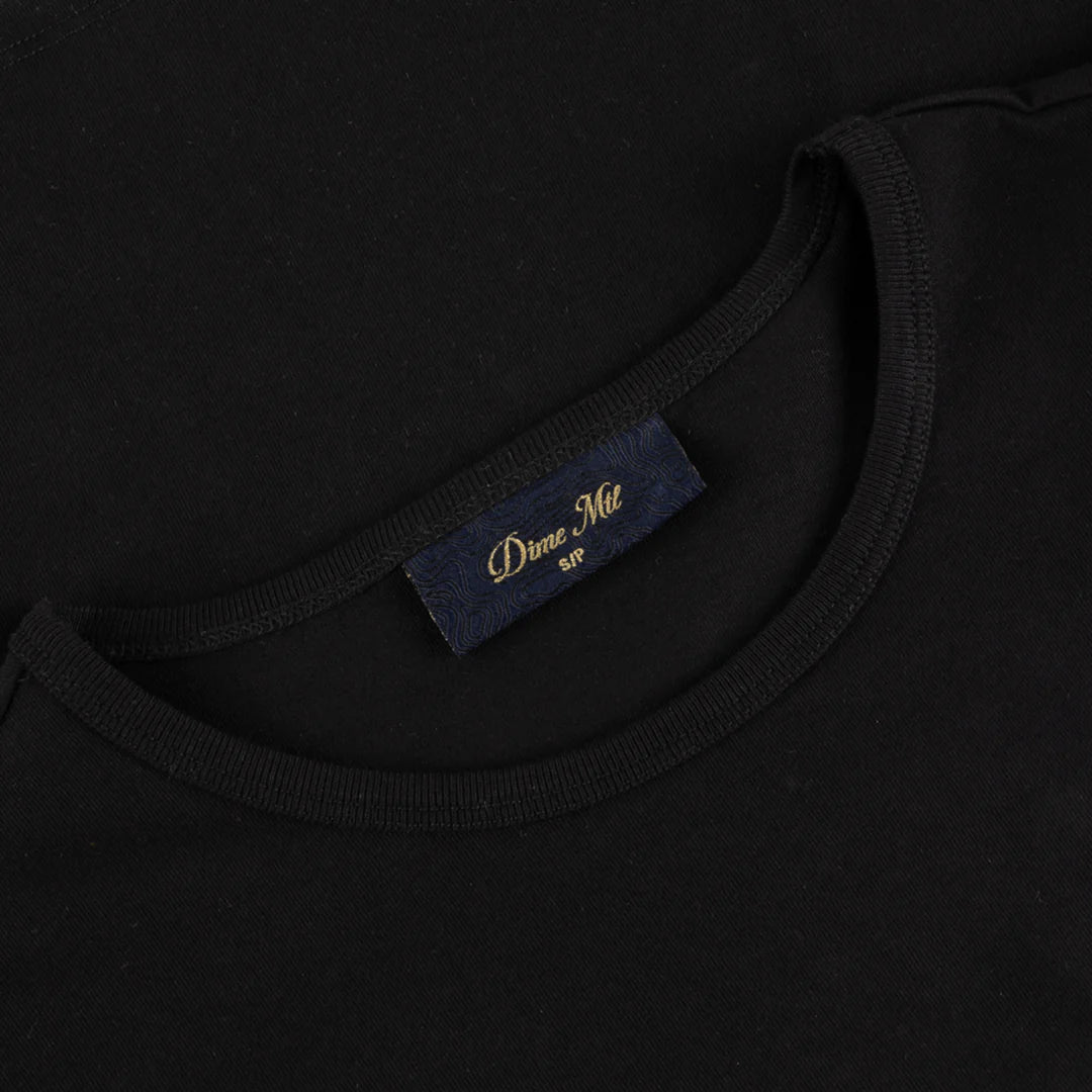 Dime Womens Cursive T-Shirt in Black - Goodnews Skateshop