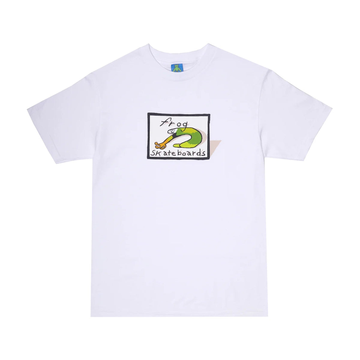 Frog Classic Logo T-Shirt in White - Goodnews Skateshop
