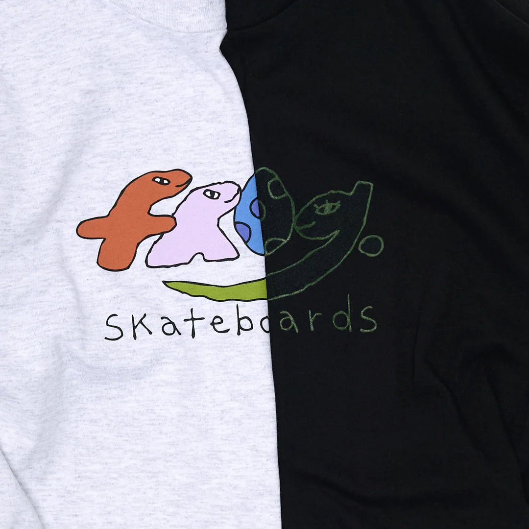 Frog Dino Logo T-Shirt in Ash - Goodnews Skateshop
