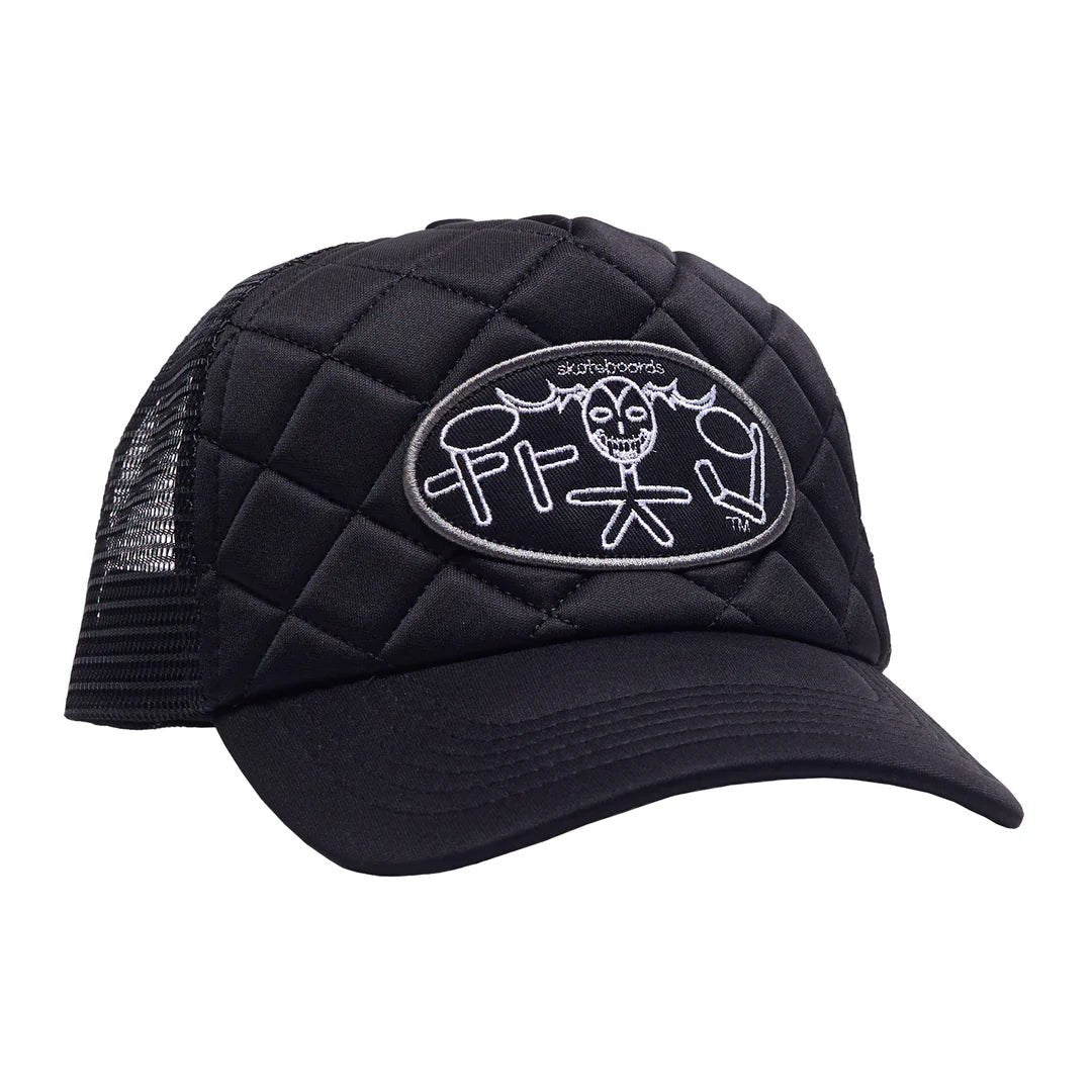 Frog Skoom Logo Trucker Hat in Black - Goodnews Skateshop