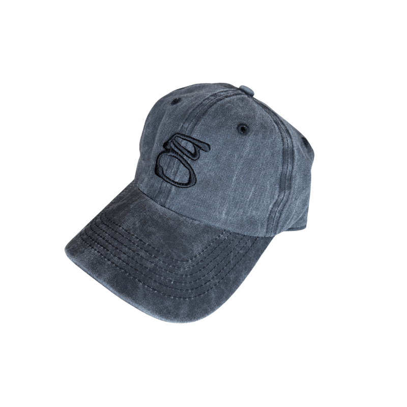 Goodnews Blob 6 Panel Hat in Washed Black - Goodnews Skateshop