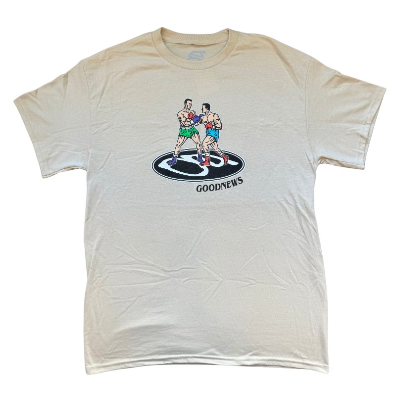 Goodnews Boxing T - Shirt in Sand - Goodnews Skateshop