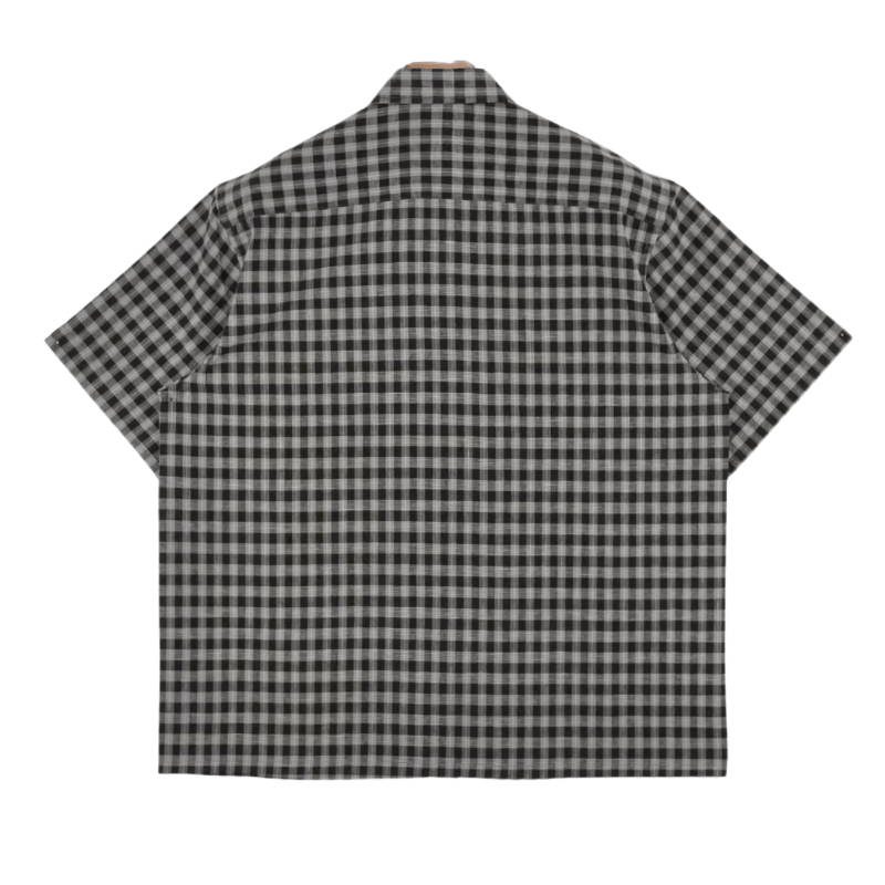 Goodnews First Button Up Shirt in Black/Gray - Goodnews Skateshop
